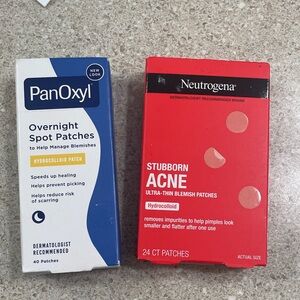 Neutrogena Acne Patches and PanOxyl Spot Patches hydrocolloid blemish treatment